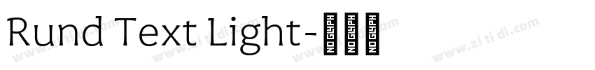 Rund Text Light字体转换